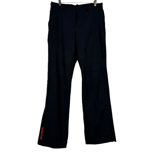 Prada Sport Vintage Red Tab Boot Cut Nylon Pants - Picture 3 of 7